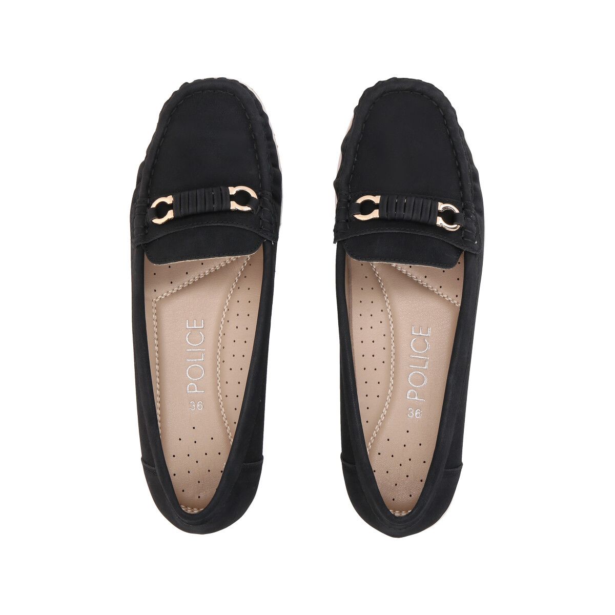 POLICE - Mocasín Mujer Negro Lali  Police