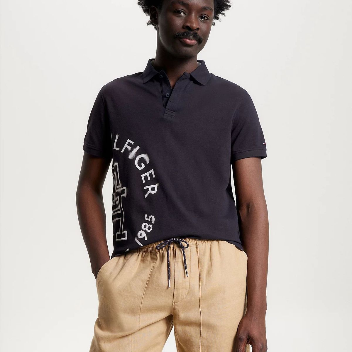 TOMMY HILFIGER - Polo Regular Fit Ink Con Logo  Azul Tommy Hilfiger