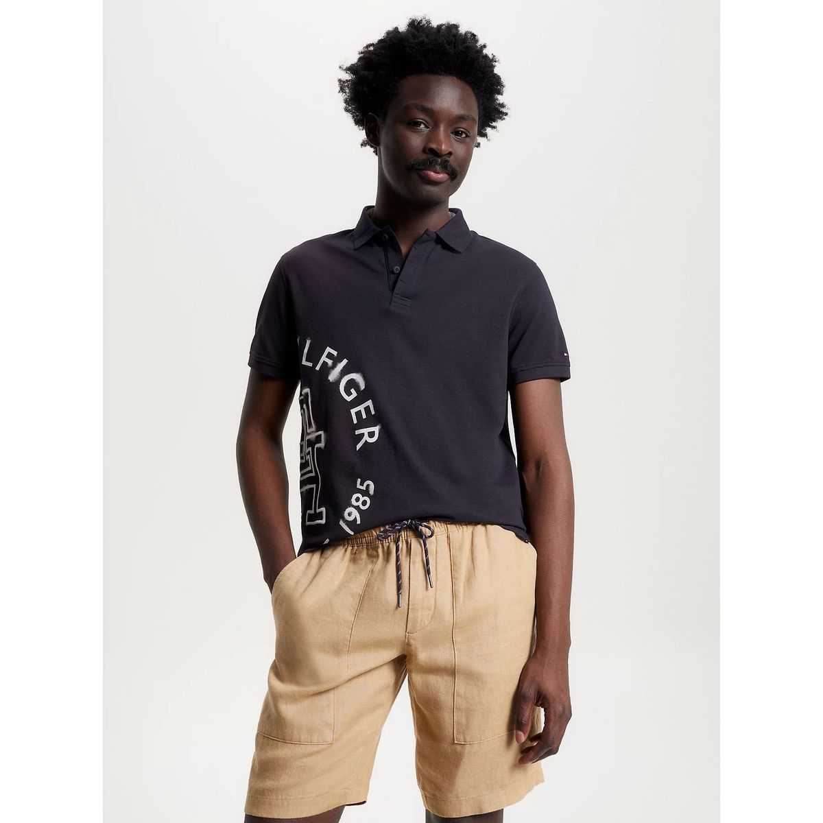 TOMMY HILFIGER - Polo Regular Fit Ink Con Logo  Azul Tommy Hilfiger