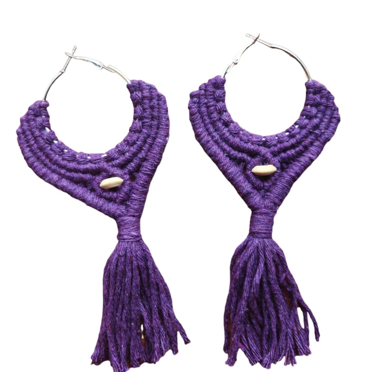 GENERICO - Aros de macramé flecos