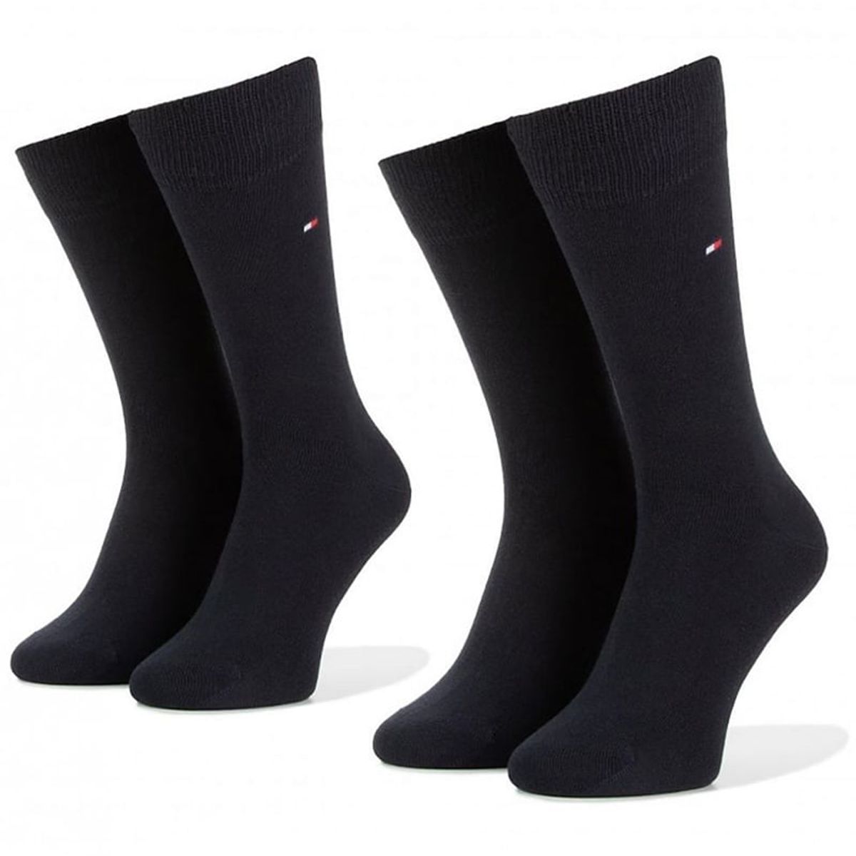 TOMMY HILFIGER - Pack De 2 Pares Calcetines Con Logo Negro Tommy Hilfiger