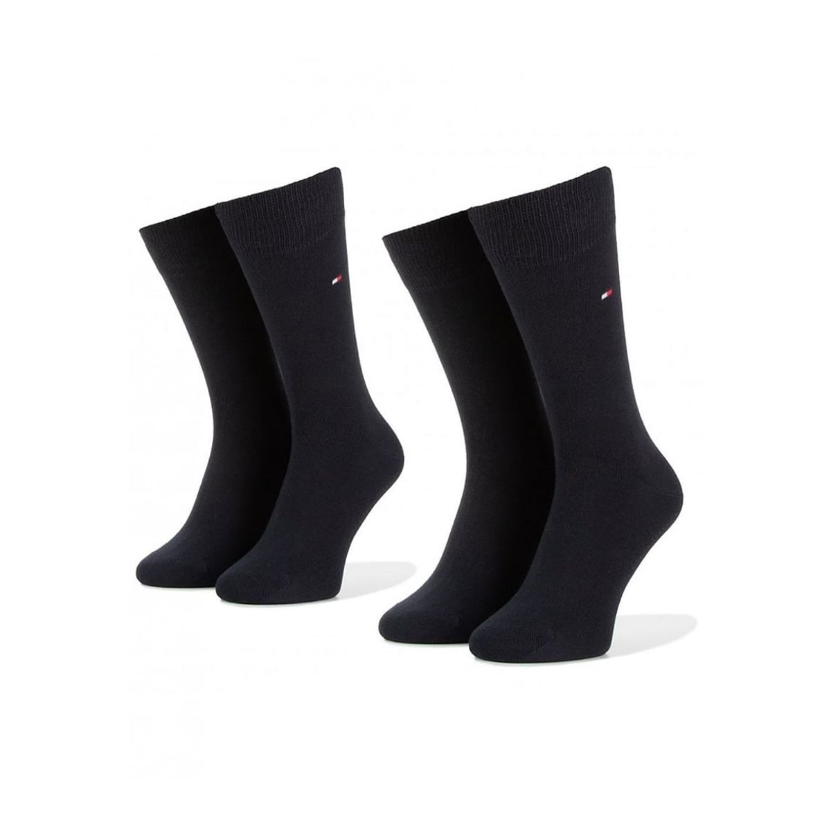 TOMMY HILFIGER - Pack De 2 Pares Calcetines Con Logo Negro Tommy Hilfiger