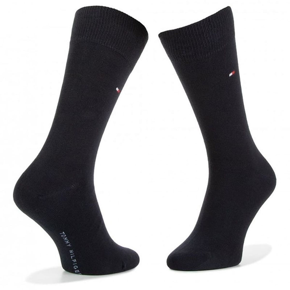 TOMMY HILFIGER - Pack De 2 Pares Calcetines Con Logo Negro Tommy Hilfiger