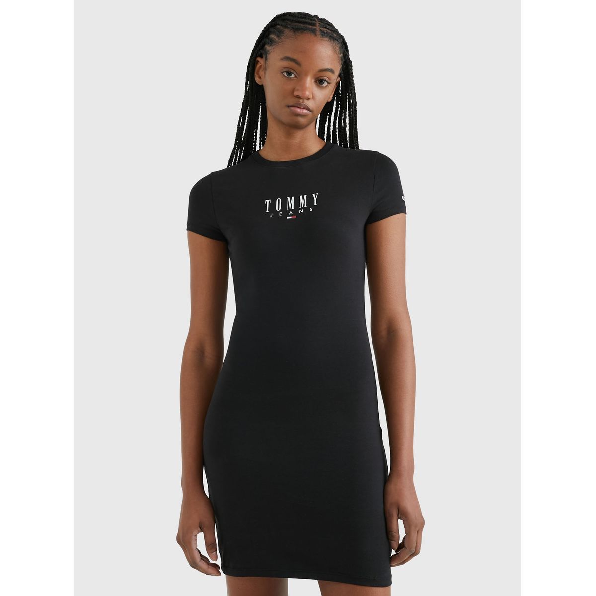 TOMMY HILFIGER - Vestido Logo Print Negro Tommy Jeans
