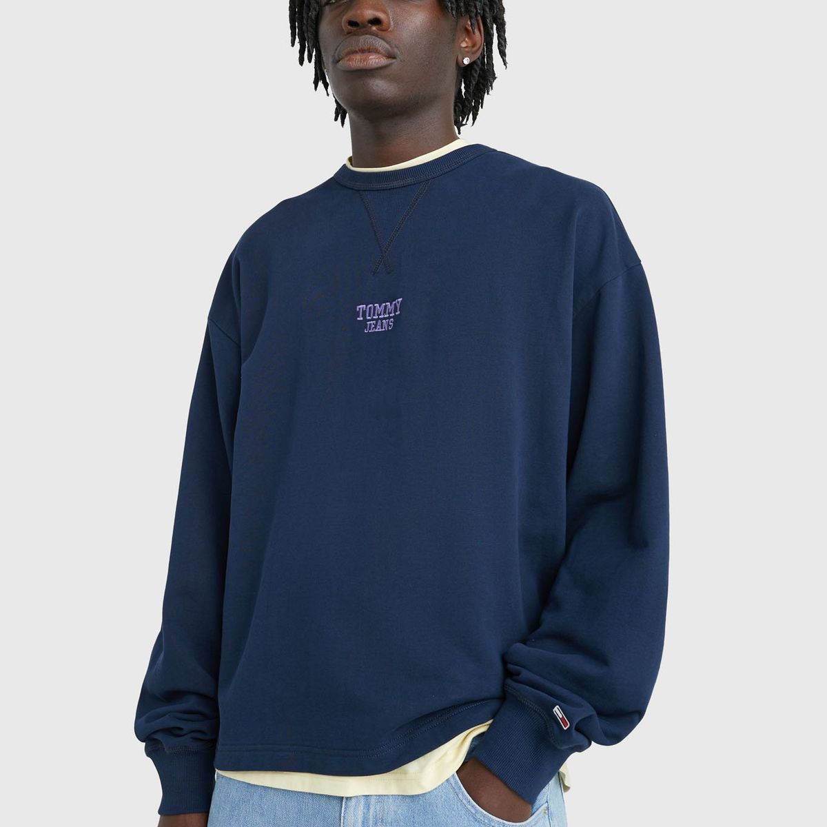 TOMMY HILFIGER - Polerón Relaxed Modern Boxy Azul Tommy Jeans