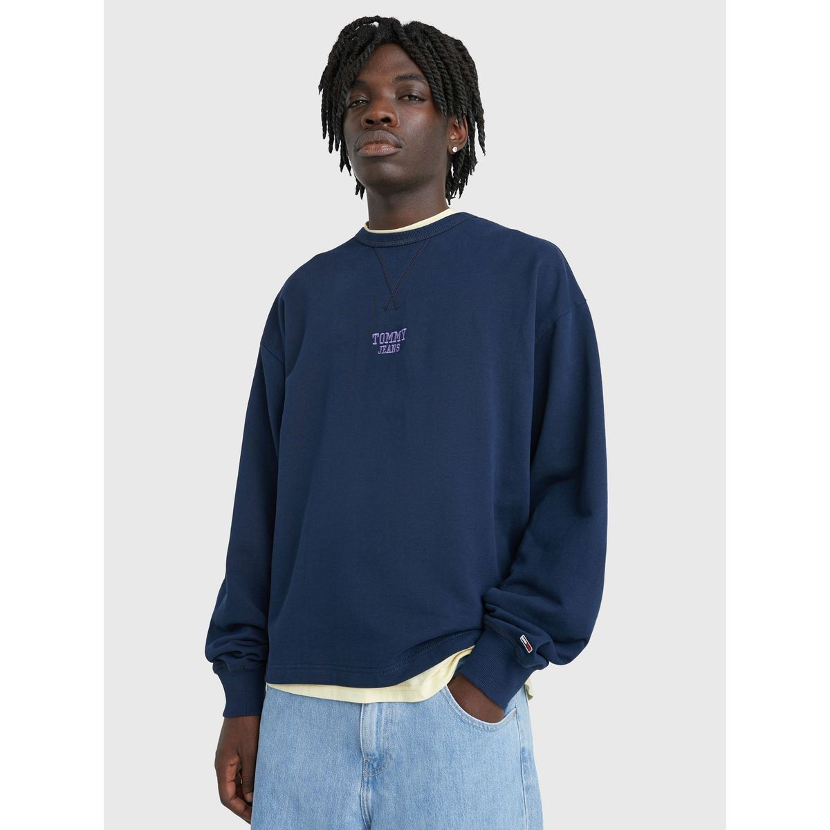 TOMMY HILFIGER - Polerón Relaxed Modern Boxy Azul Tommy Jeans