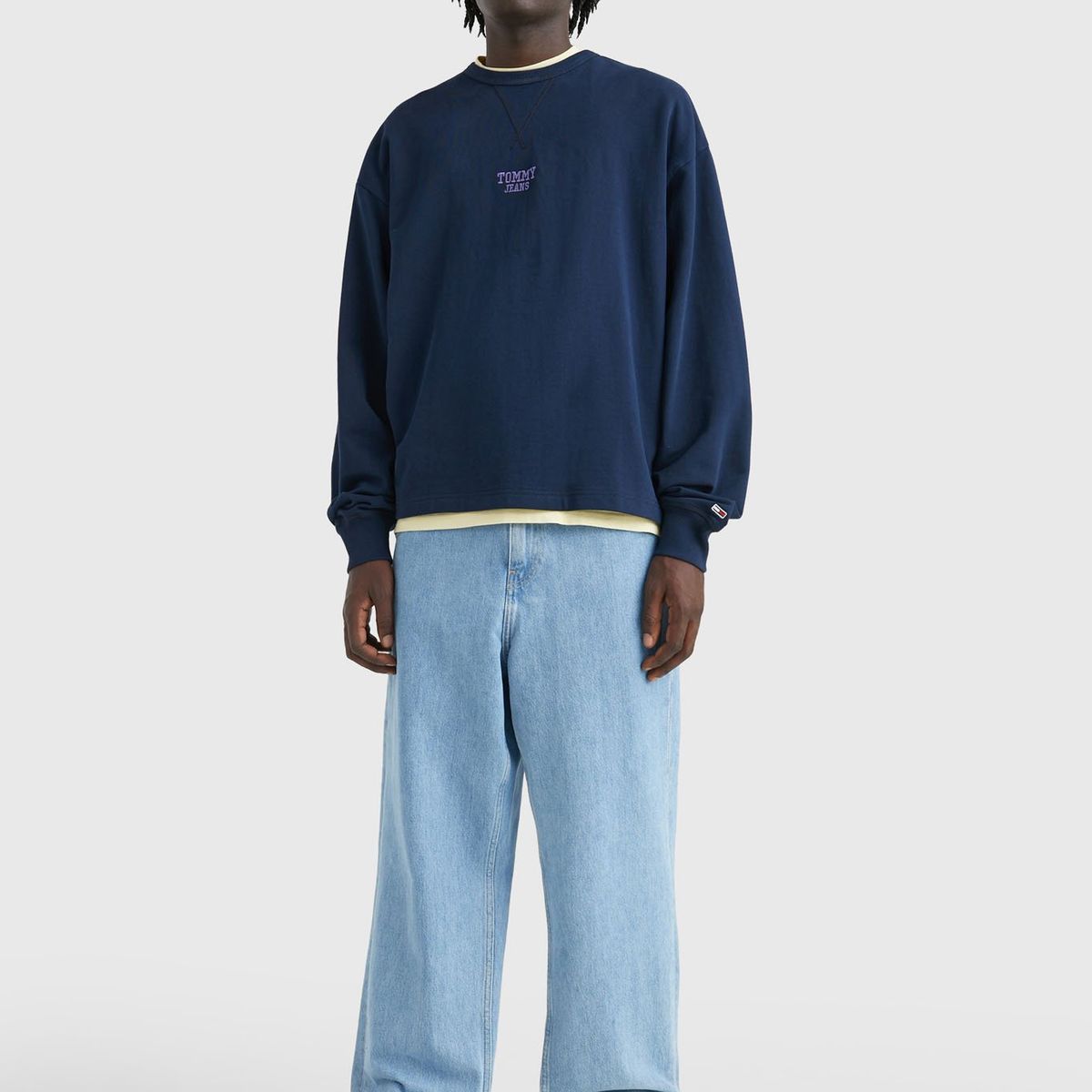 TOMMY HILFIGER - Polerón Relaxed Modern Boxy Azul Tommy Jeans