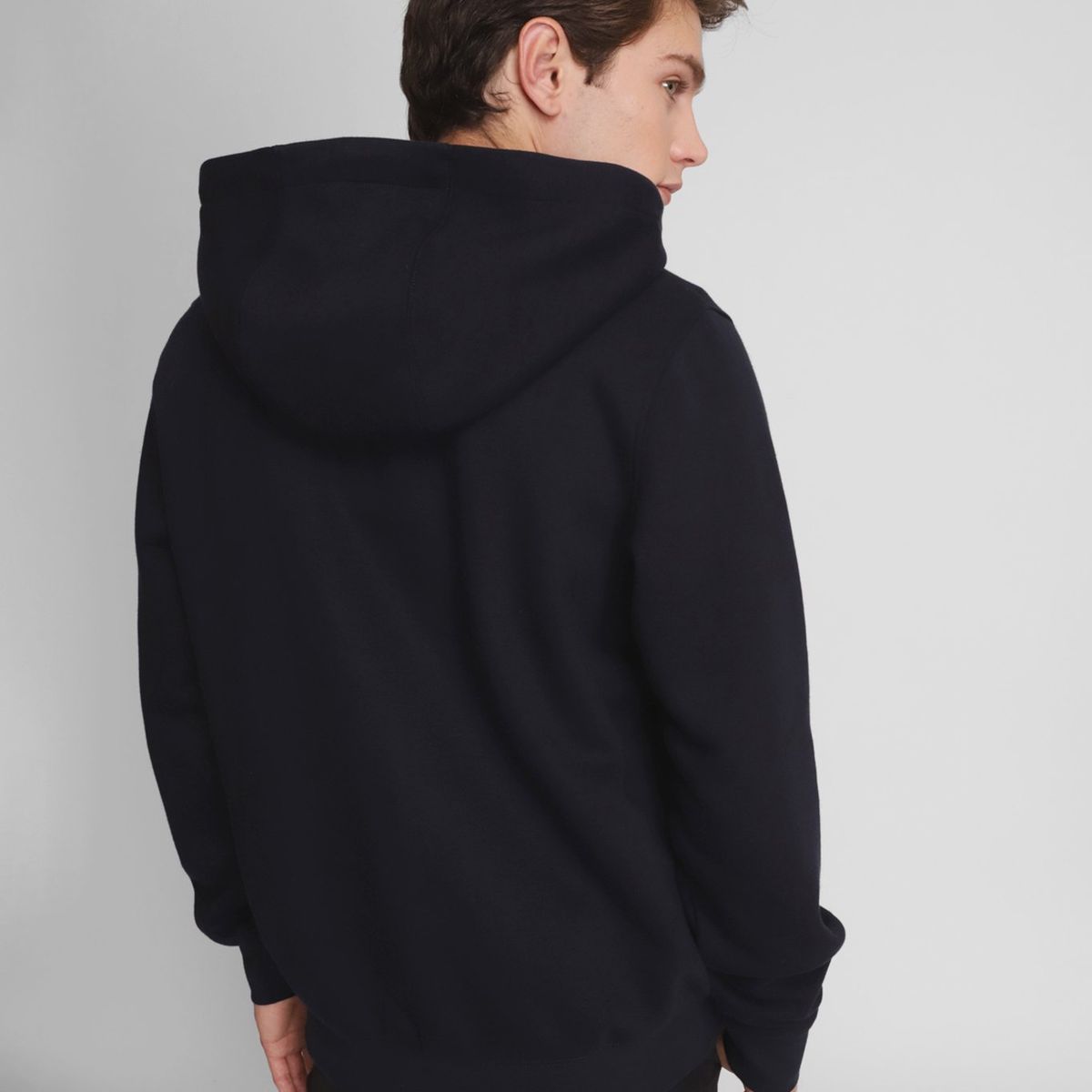 TOMMY HILFIGER - Polerón Hoodie Con Cierre Logo Azul Tommy Hilfiger