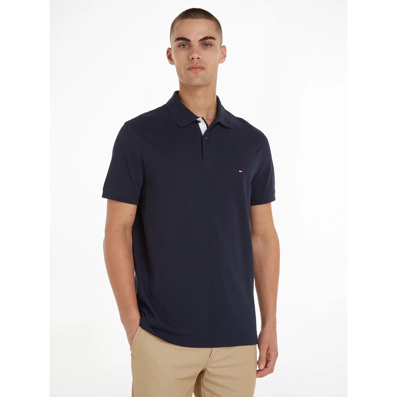 TOMMY HILFIGER - Polo Con Cinta Logo Distintiva Azul Tommy Hilfiger