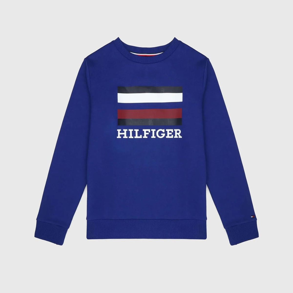 TOMMY HILFIGER - Polerón Stripe Box Logo Azul Tommy Hilfiger Niño