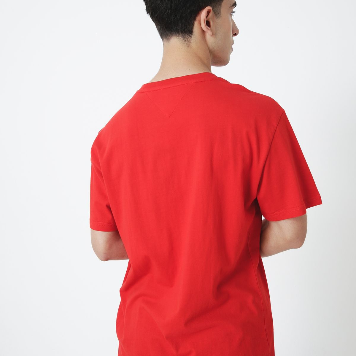 TOMMY HILFIGER - Polera Manga Corta Con Logo Rojo Tommy Jeans