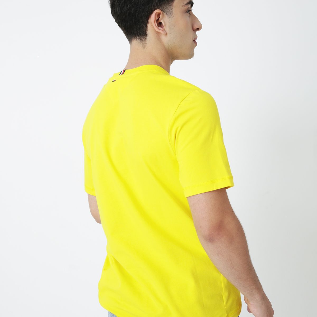 TOMMY HILFIGER - Polera Sport Essential Logo Amarillo Tommy Hilfiger