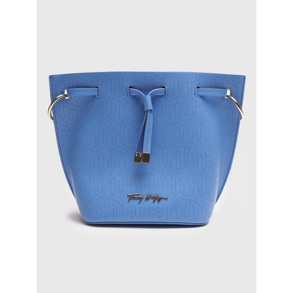 TOMMY HILFIGER - Bolso Pequeño Con Cierre De Cordón Azul Mujer