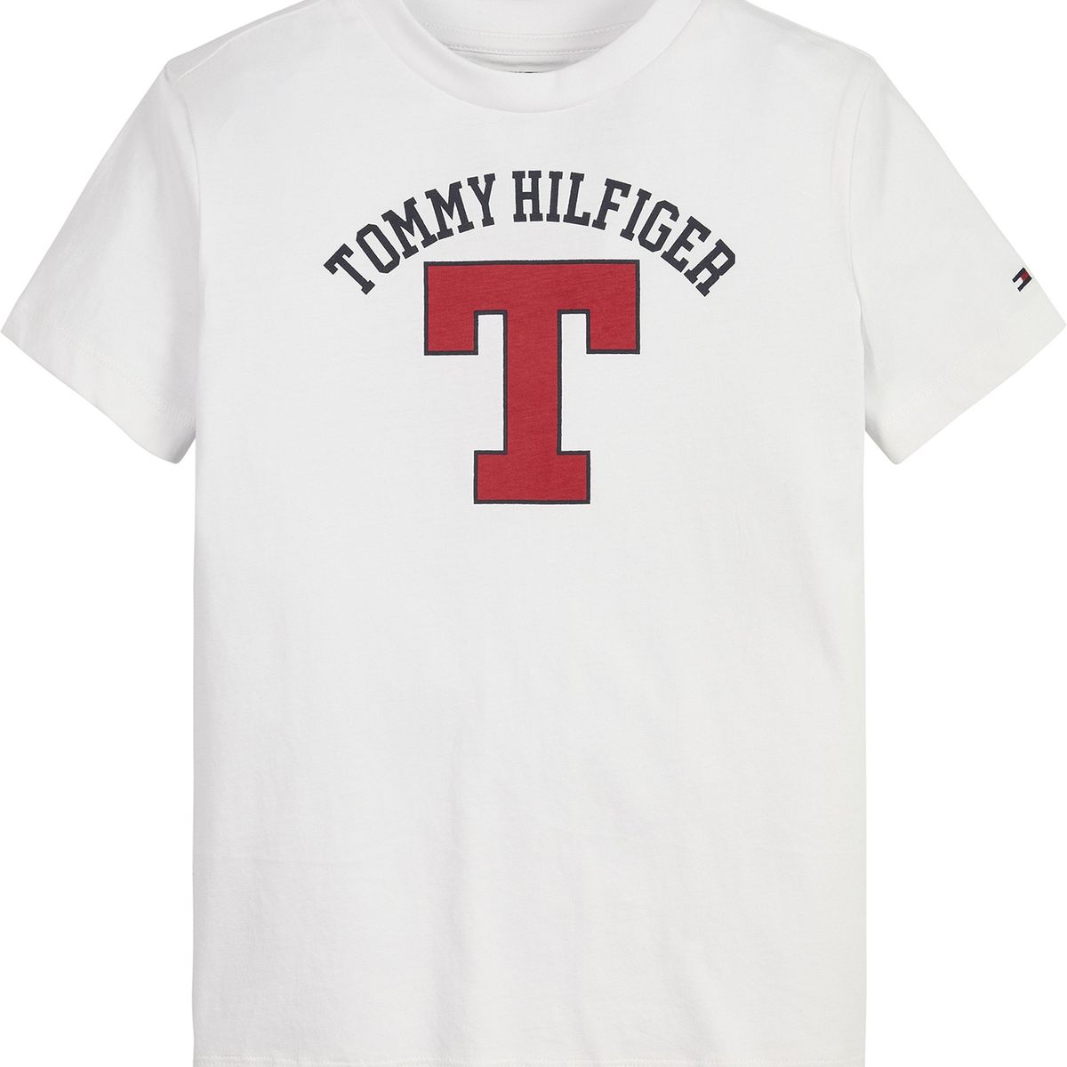 TOMMY HILFIGER - Polera Core Varsity Blanco Tommy Hilfiger Niño