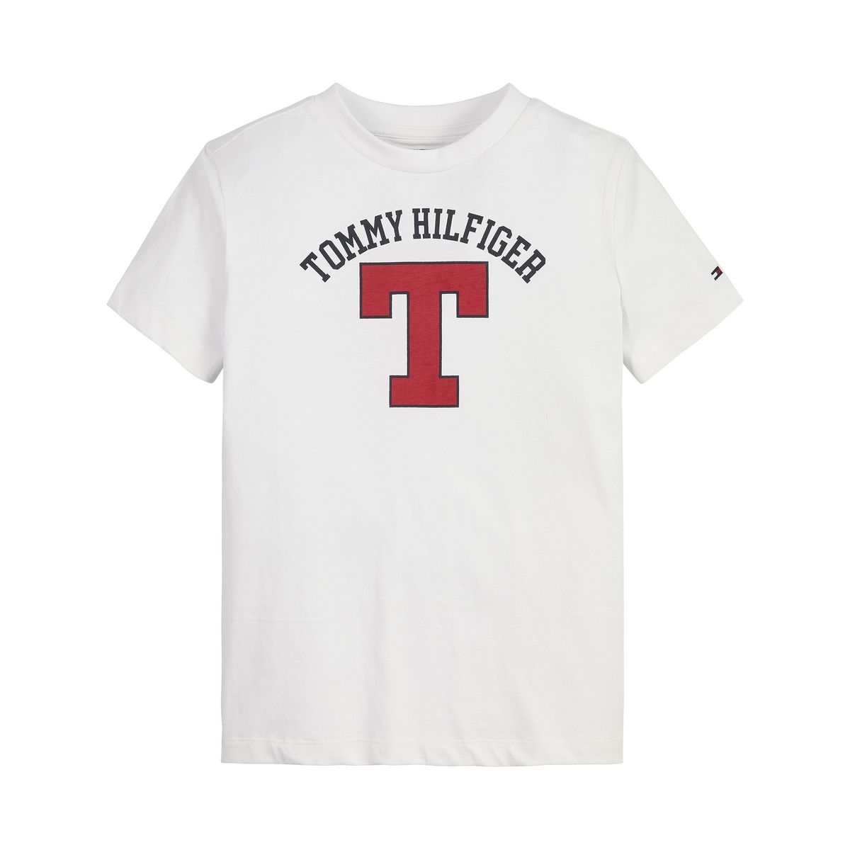 TOMMY HILFIGER - Polera Core Varsity Blanco Tommy Hilfiger Niño