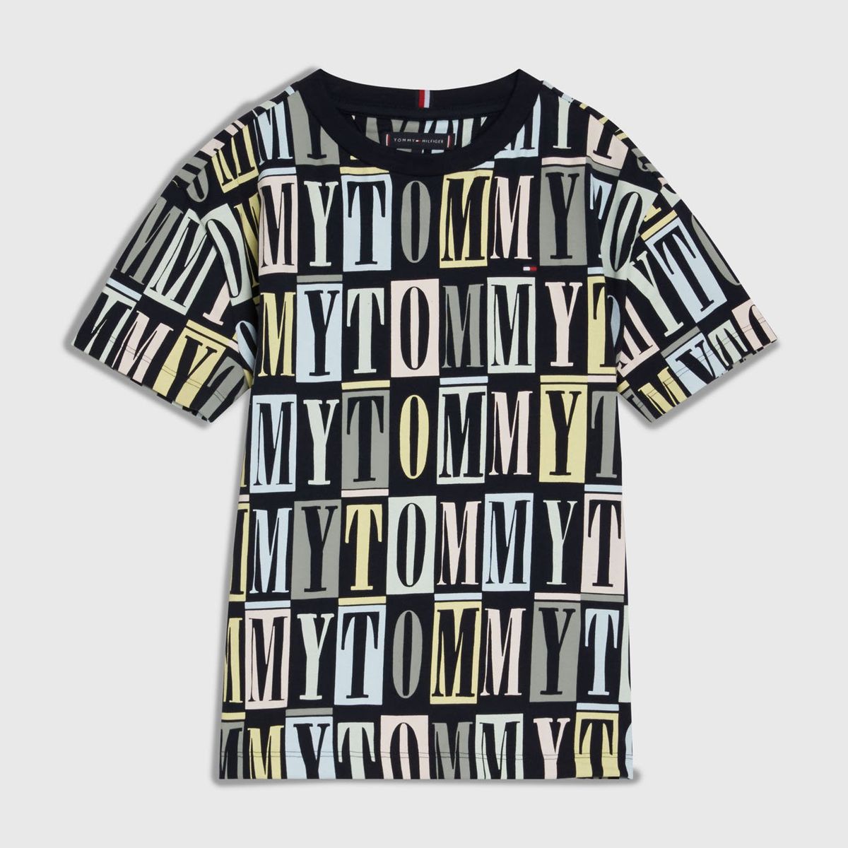 TOMMY HILFIGER - Polera Con Print De Letras Azul Tommy Hilfiger Niño