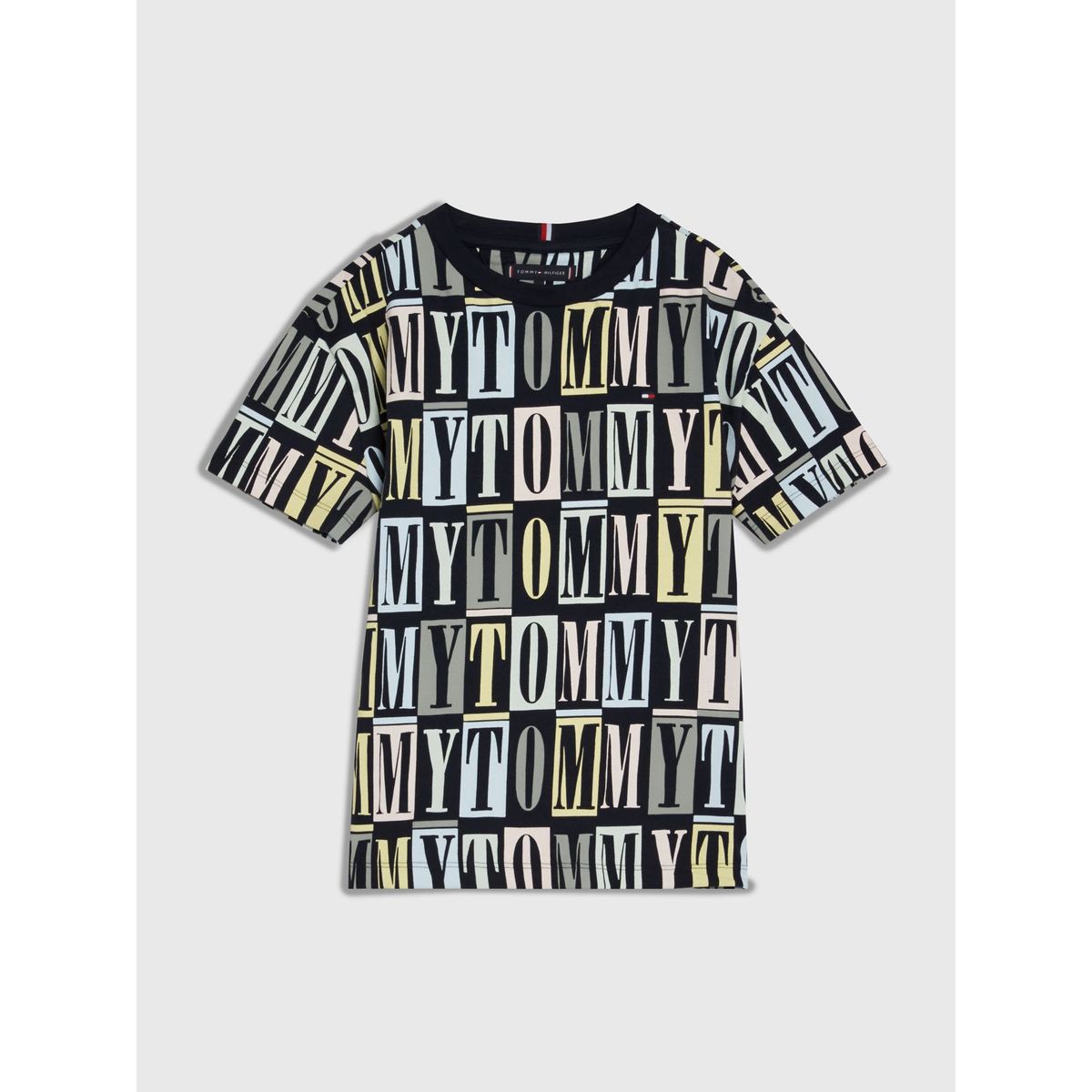 TOMMY HILFIGER - Polera Con Print De Letras Azul Tommy Hilfiger Niño