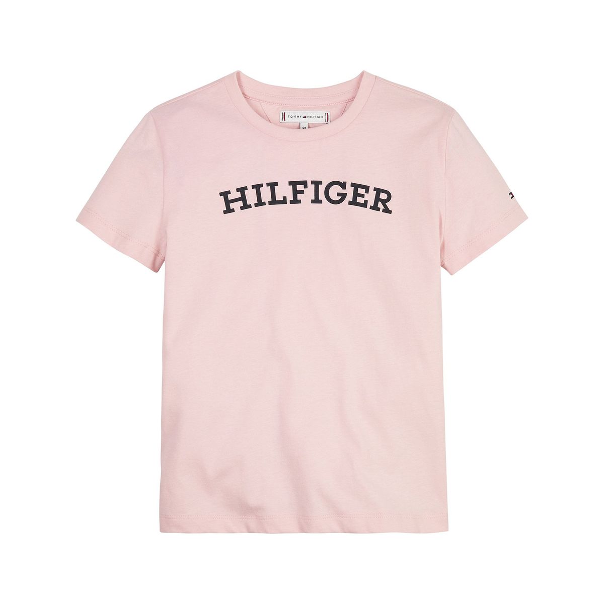 TOMMY HILFIGER - Polera Con Logo Monotype Rosado Niña Tommy Hilfiger