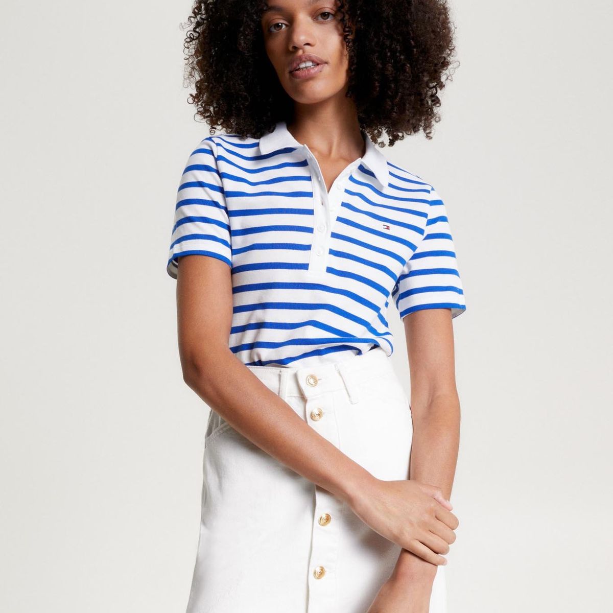 TOMMY HILFIGER - Polo Slim De Rayas 1985 Collection Azul Tommy Hilfiger