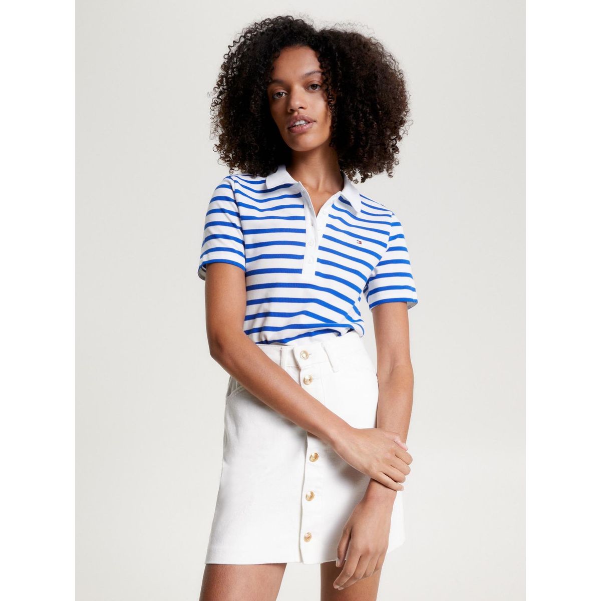TOMMY HILFIGER - Polo Slim De Rayas 1985 Collection Azul Tommy Hilfiger