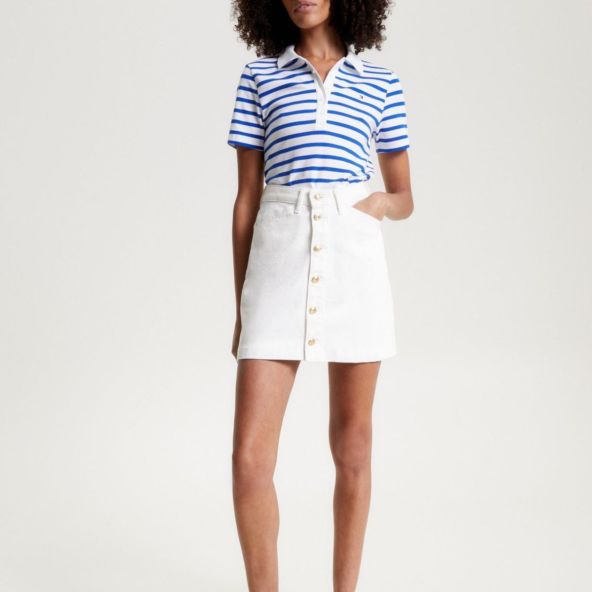 TOMMY HILFIGER - Polo Slim De Rayas 1985 Collection Azul Tommy Hilfiger