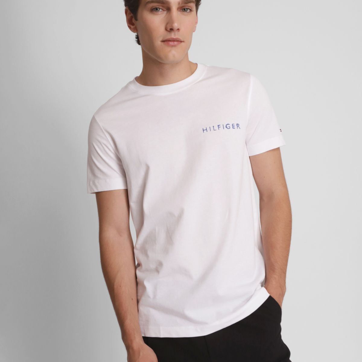 TOMMY HILFIGER - Polera Ink Back Logo Blanco Tommy Hilfiger
