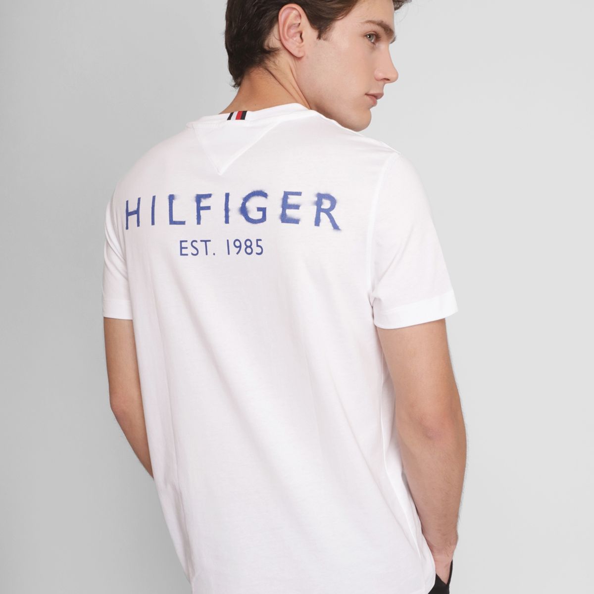 TOMMY HILFIGER - Polera Ink Back Logo Blanco Tommy Hilfiger