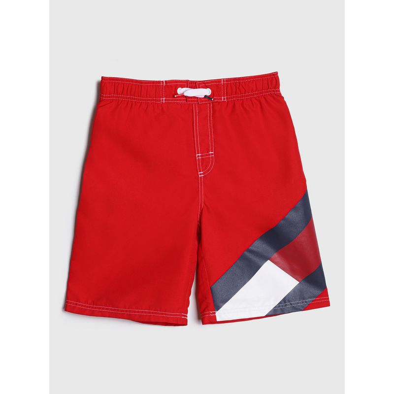 TOMMY HILFIGER - Traje De Baño Con Logo Flag Rojo Tommy Hilfiger Niño