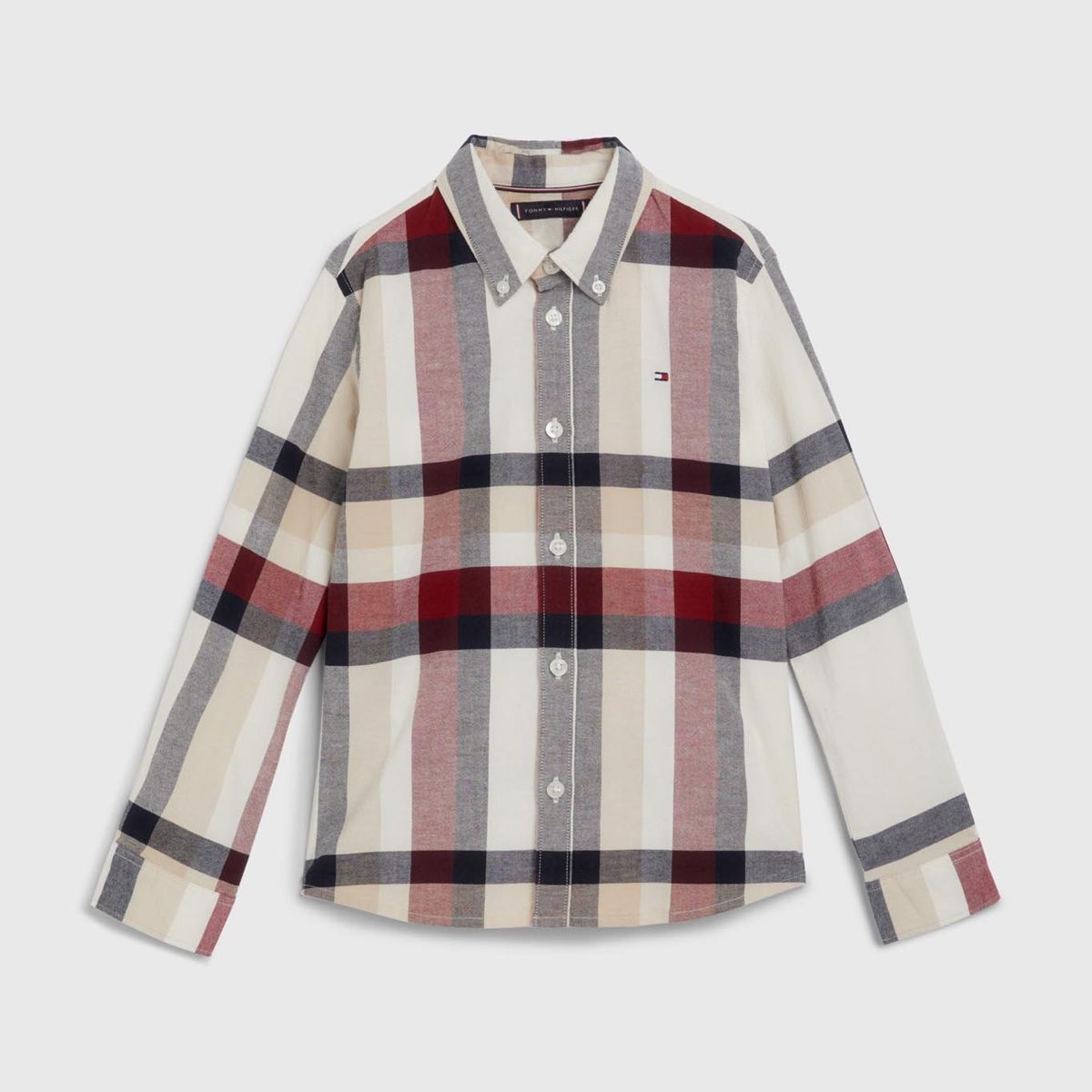 TOMMY HILFIGER - Camisa Global Stripe Check Multicolor Tommy Hilfiger Niño