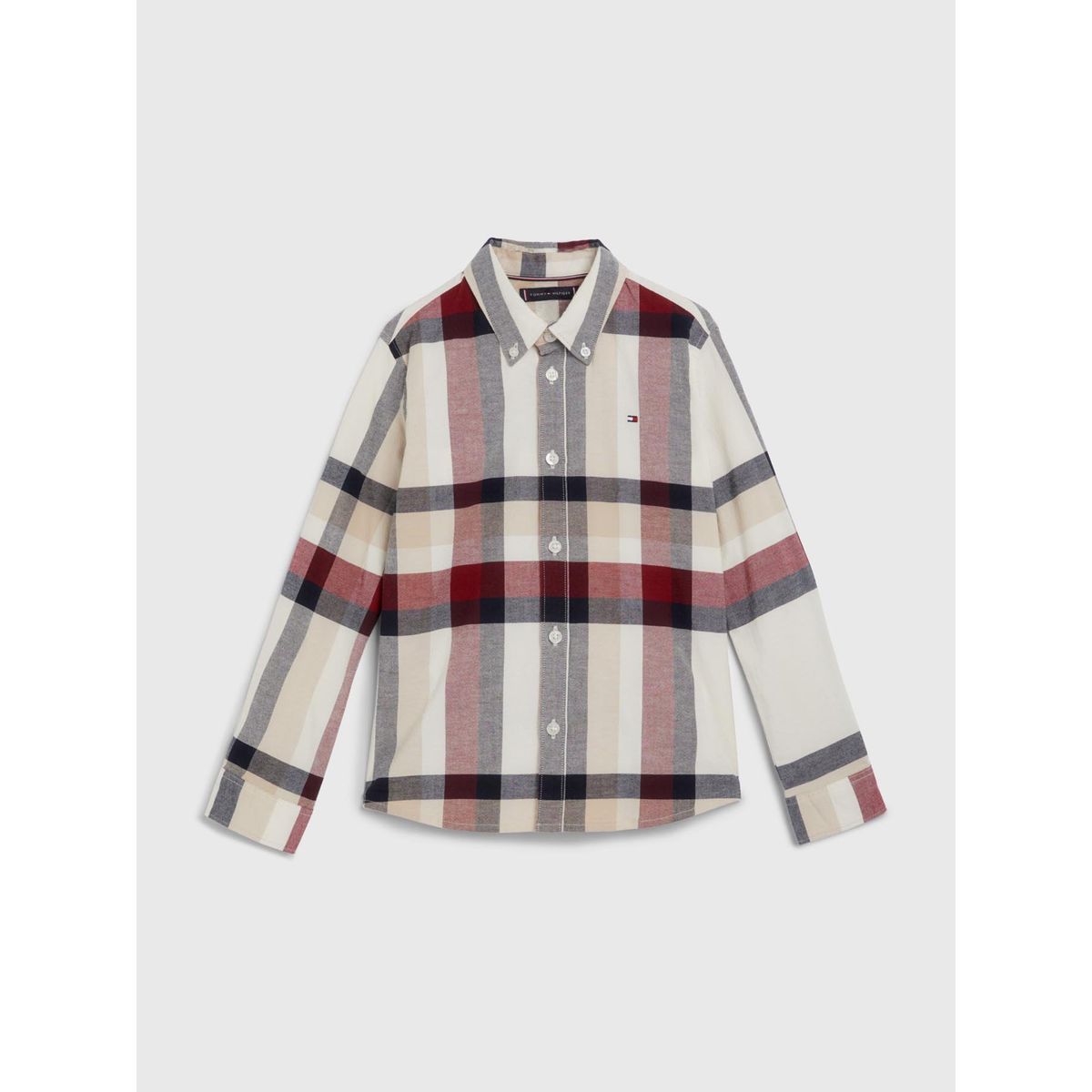 TOMMY HILFIGER - Camisa Global Stripe Check Multicolor Tommy Hilfiger Niño