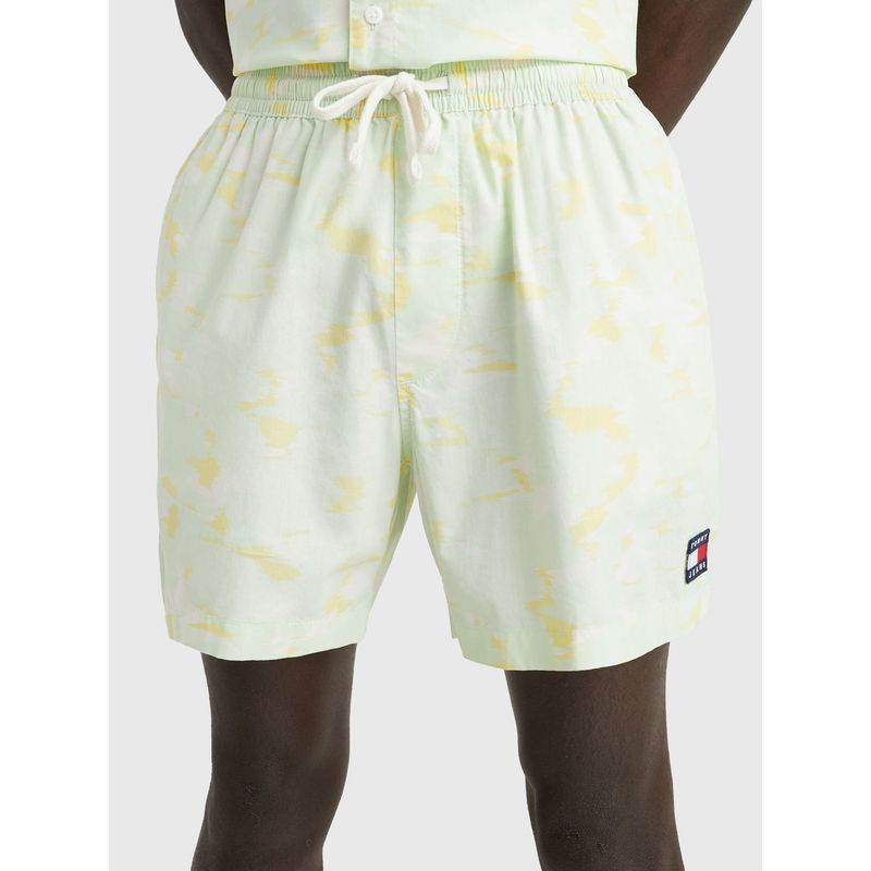 TOMMY HILFIGER - Shorts Para La Playa En Camuflaje Pastel Verde Tommy Jeans