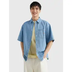 TOMMY HILFIGER - Sobrecamisa Denim Oversize Azul Tommy Jeans