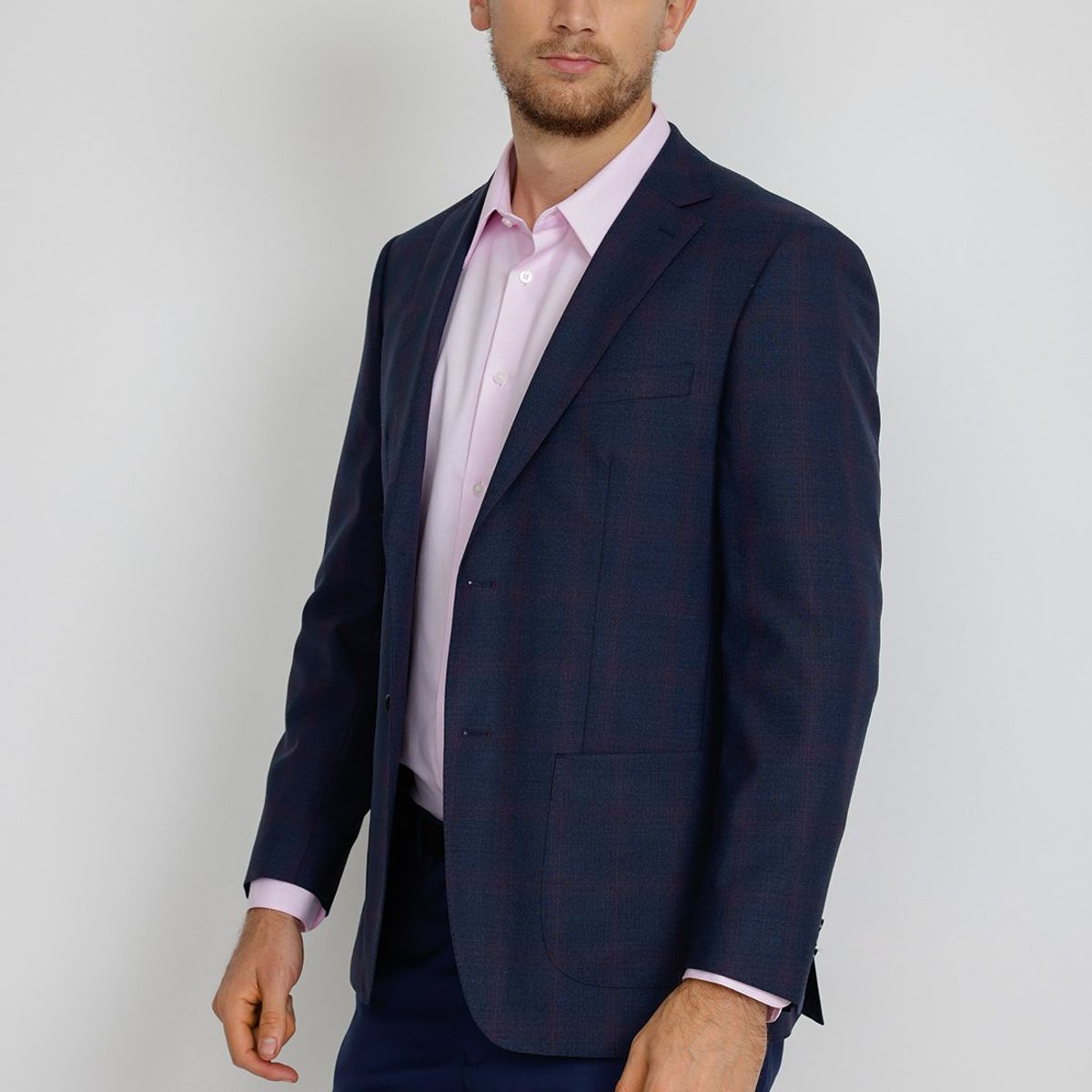 TRIAL - Chaqueta hombre Formal Slim Fit Classic Lana Azul marino