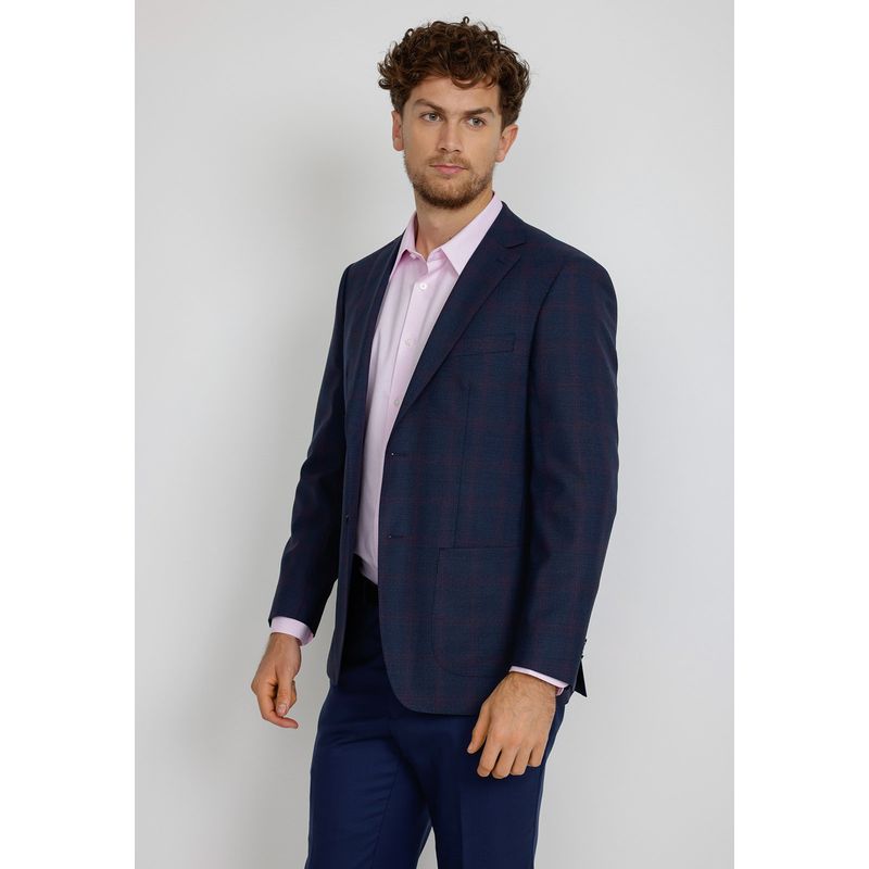 TRIAL - Chaqueta hombre Formal Slim Fit Classic Lana Azul marino