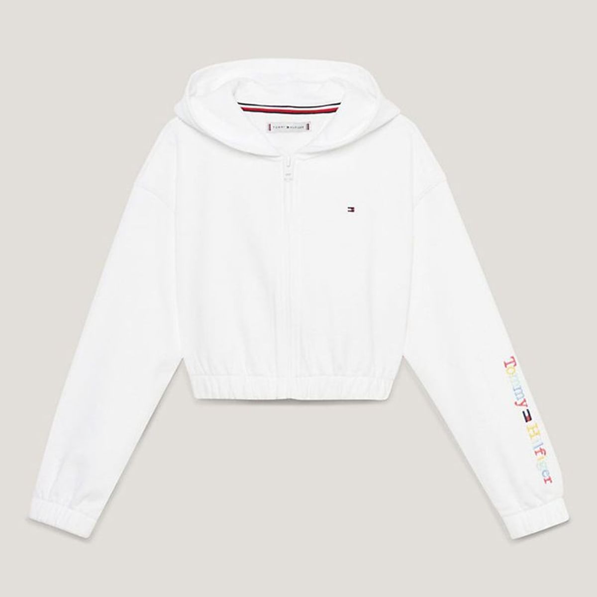 TOMMY HILFIGER - Polerón Hoodie Con Logo Blanco Niña Tommy Hilfiger