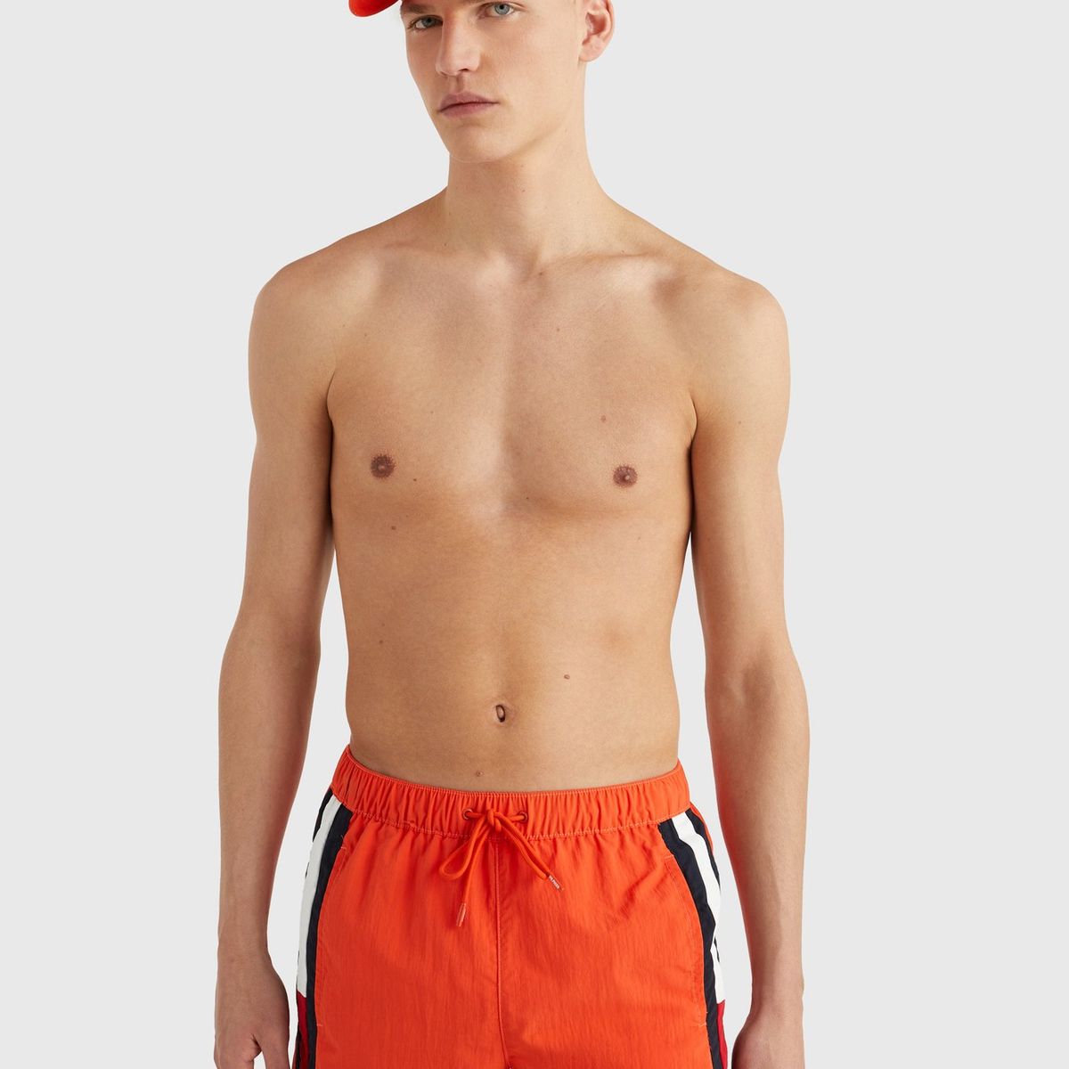 TOMMY HILFIGER - Traje De Baño Largo Medio Con Bandera Naranjo Tommy Hilfiger