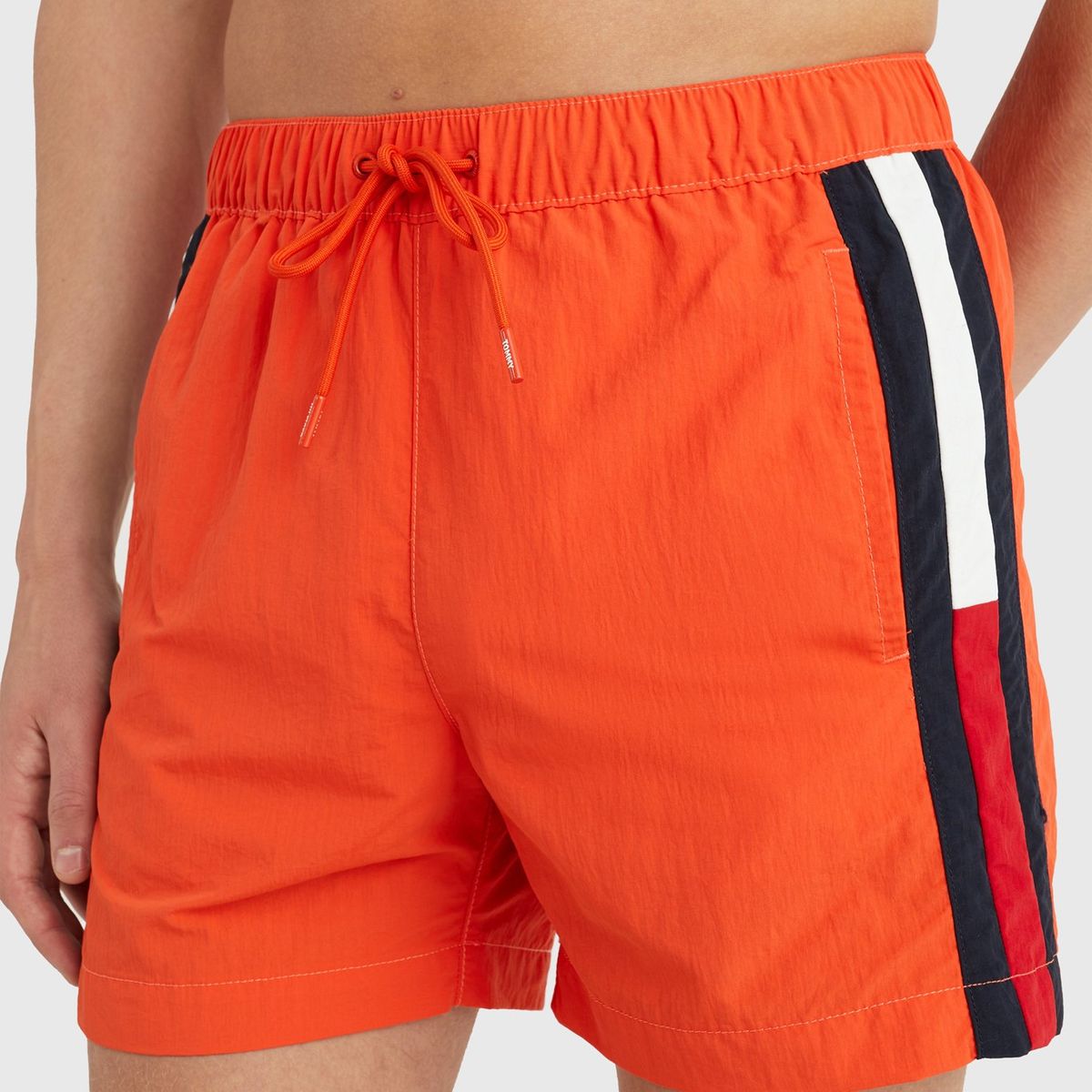 TOMMY HILFIGER - Traje De Baño Largo Medio Con Bandera Naranjo Tommy Hilfiger