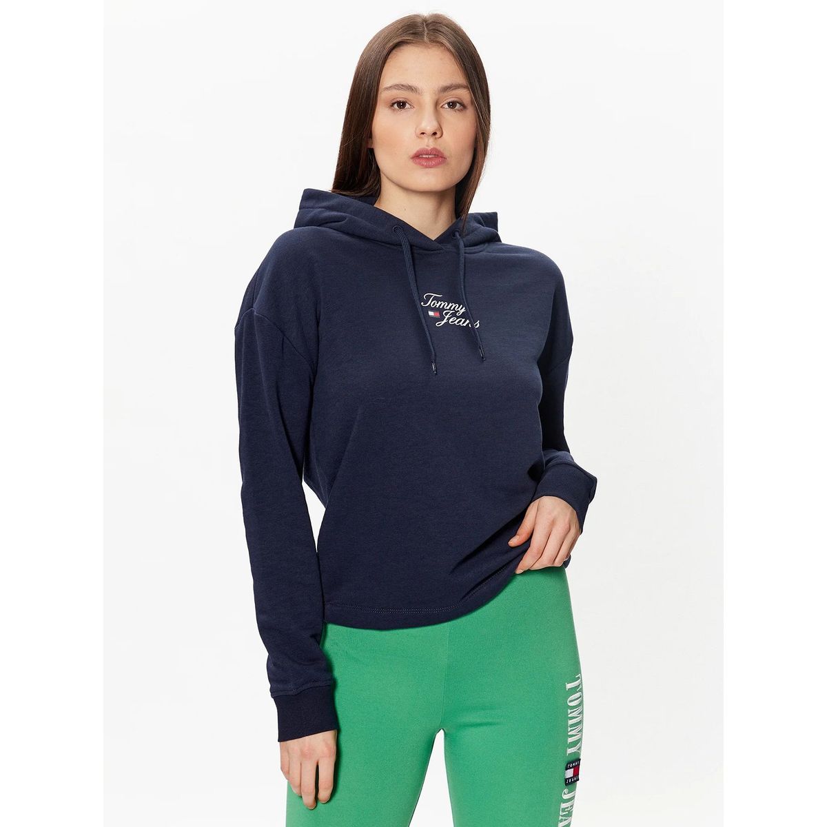 TOMMY HILFIGER - Polerón Hoodie Essential Azul Tommy Jeans