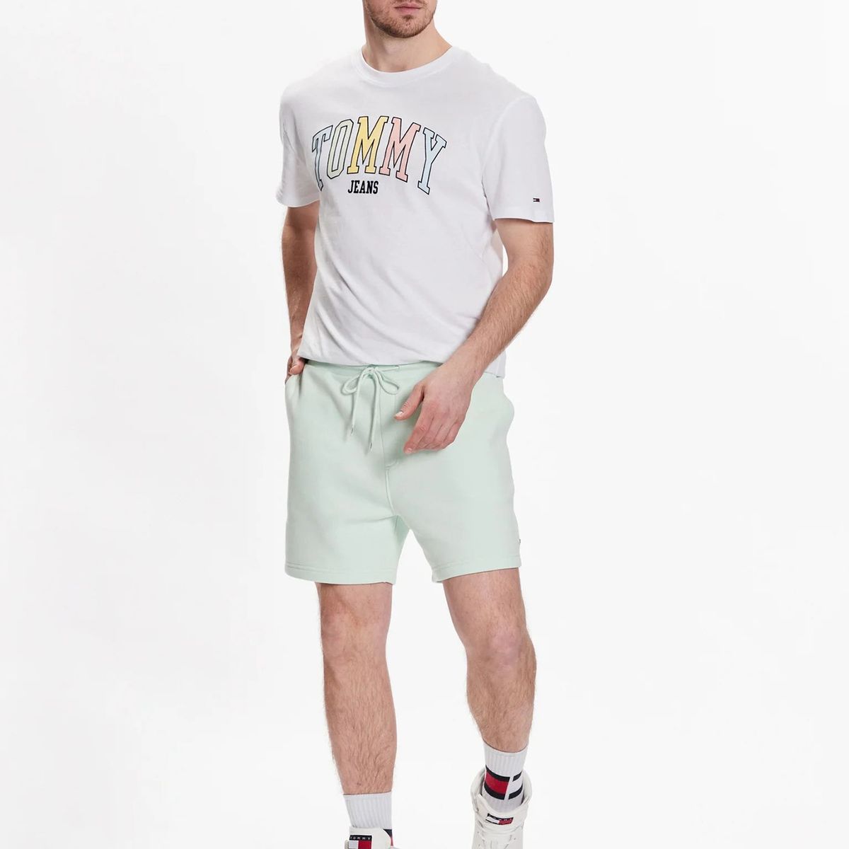 TOMMY HILFIGER - Shorts Regular Classic Solid Verde Tommy Jeans