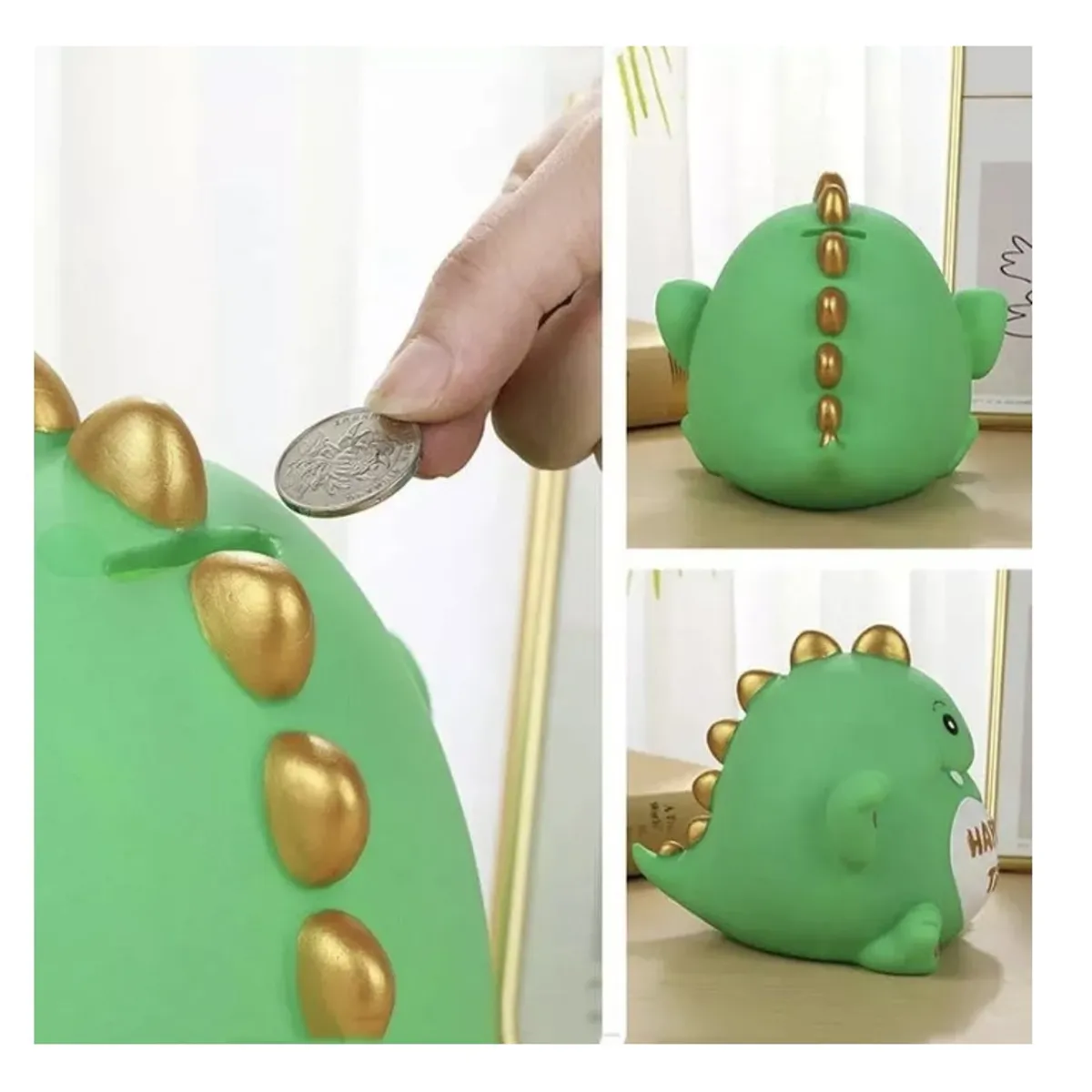 GENERICO - Hucha Creativa Para Monedas Alcancía Anticaída Dinosaurio