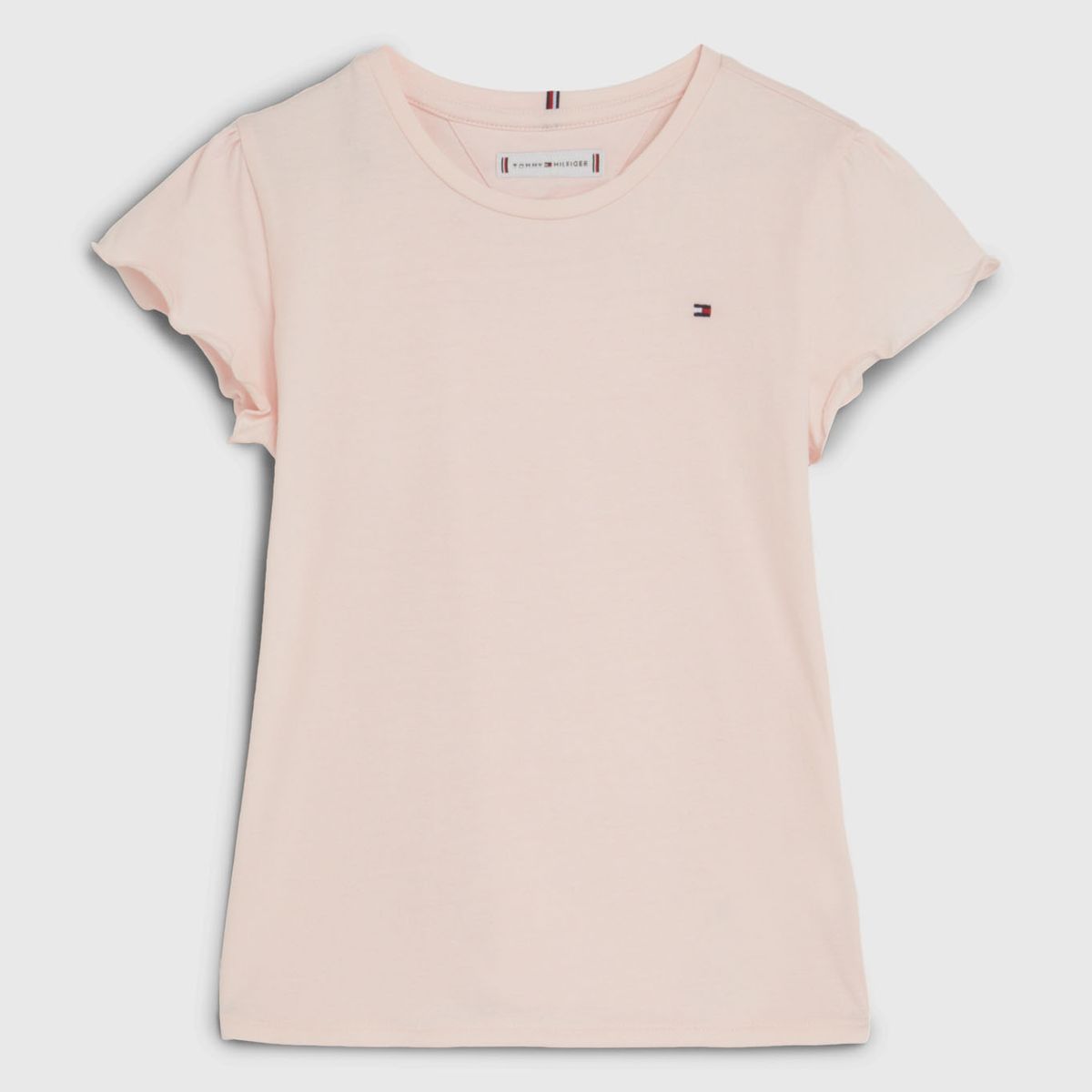 TOMMY HILFIGER - Polera De Niña Essential Con Mangas De Vuelos Rosado Tommy Hilfiger