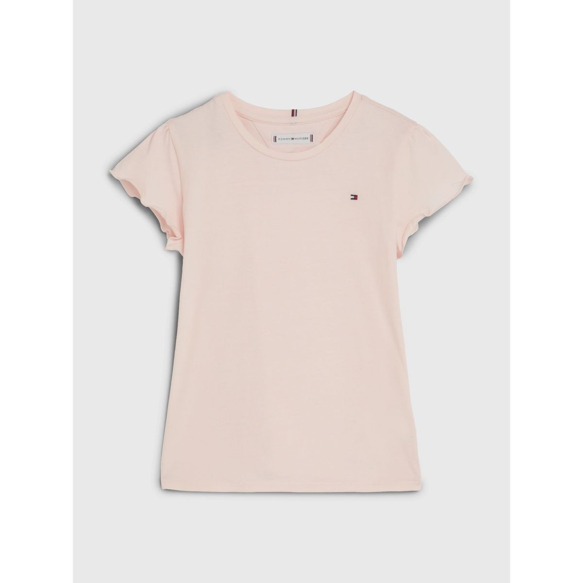 TOMMY HILFIGER - Polera De Niña Essential Con Mangas De Vuelos Rosado Tommy Hilfiger