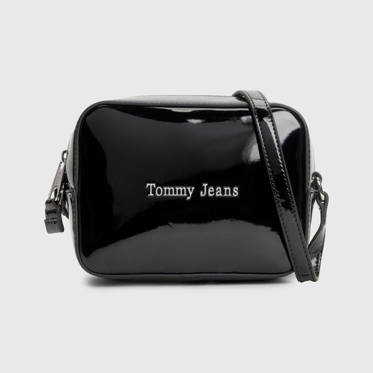 TOMMY HILFIGER - Bandolera Con Acabado De Charol Negro Tommy Hilfiger