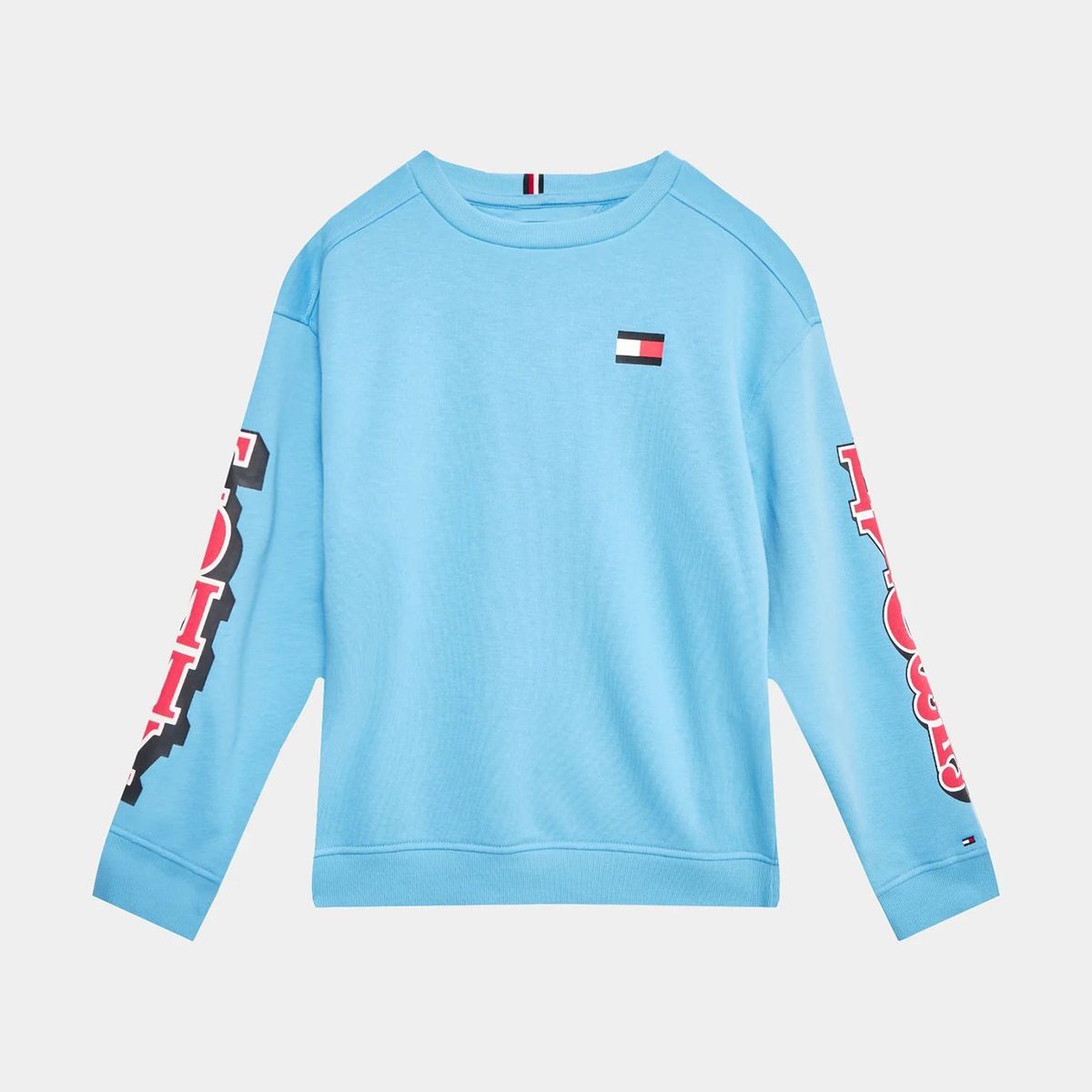 TOMMY HILFIGER - Polerón De Felpa Con Logo Celeste Tommy Hilfiger Niño