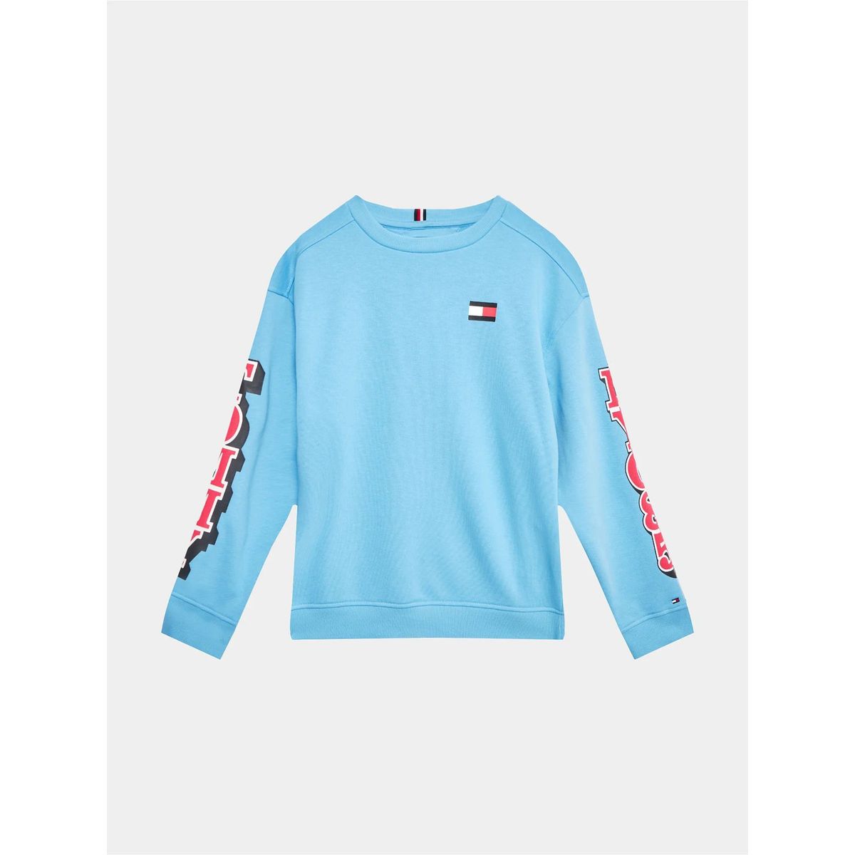 TOMMY HILFIGER - Polerón De Felpa Con Logo Celeste Tommy Hilfiger Niño