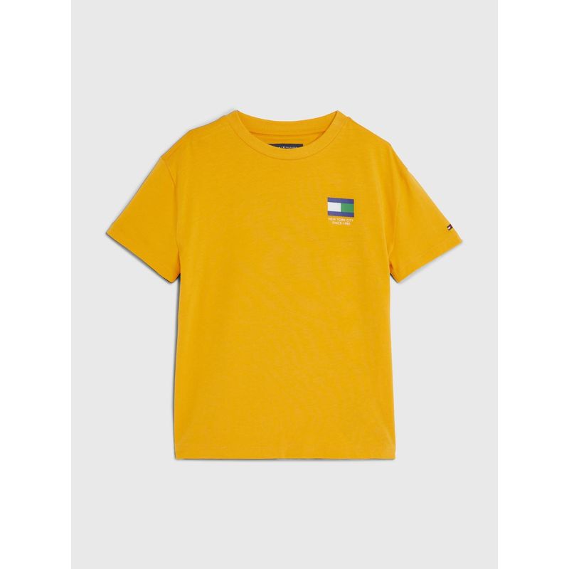 TOMMY HILFIGER - Polera Multi Banderas Amarillo Tommy Hilfiger Niño