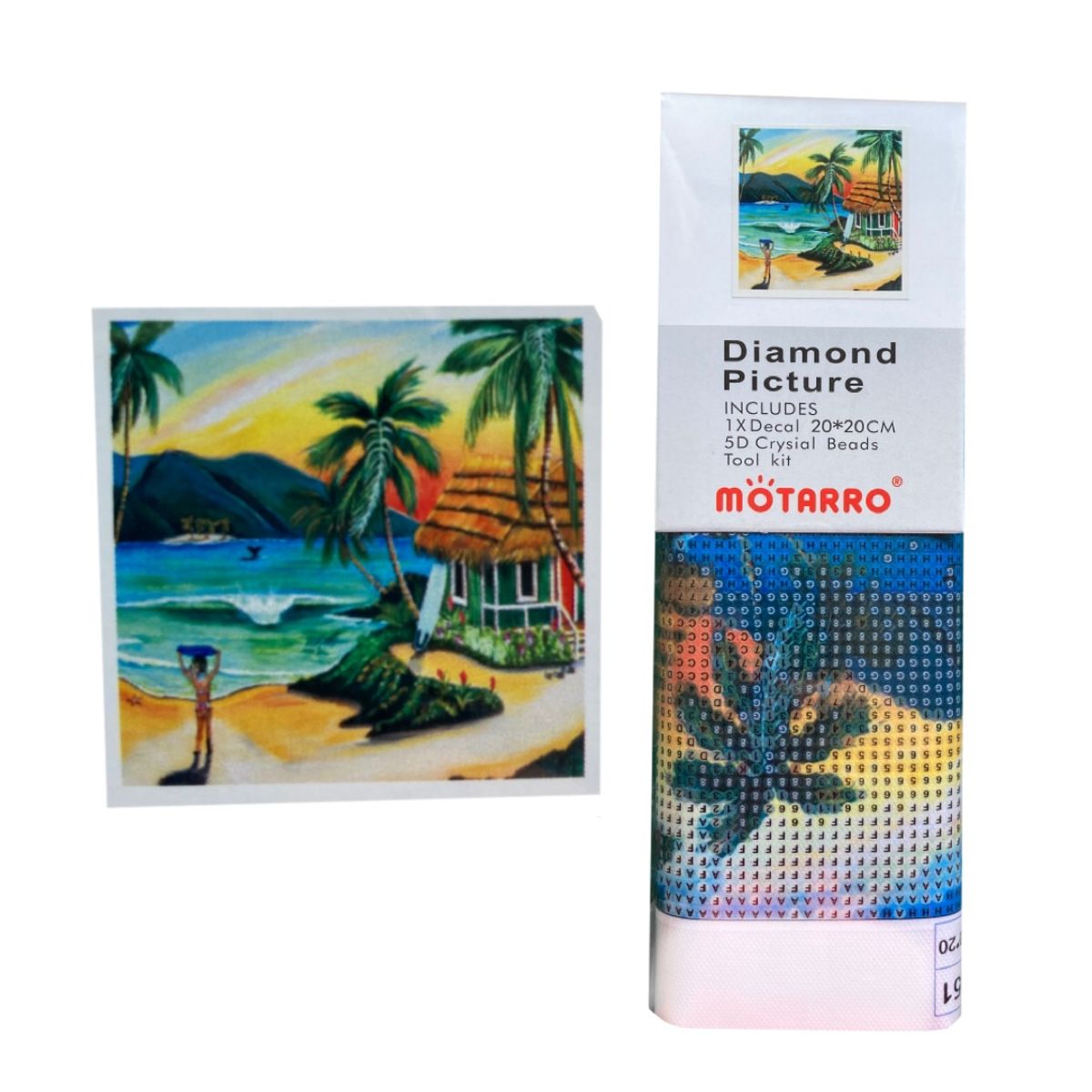 GENERICO - Pintura con diamantes - Playa 20X20