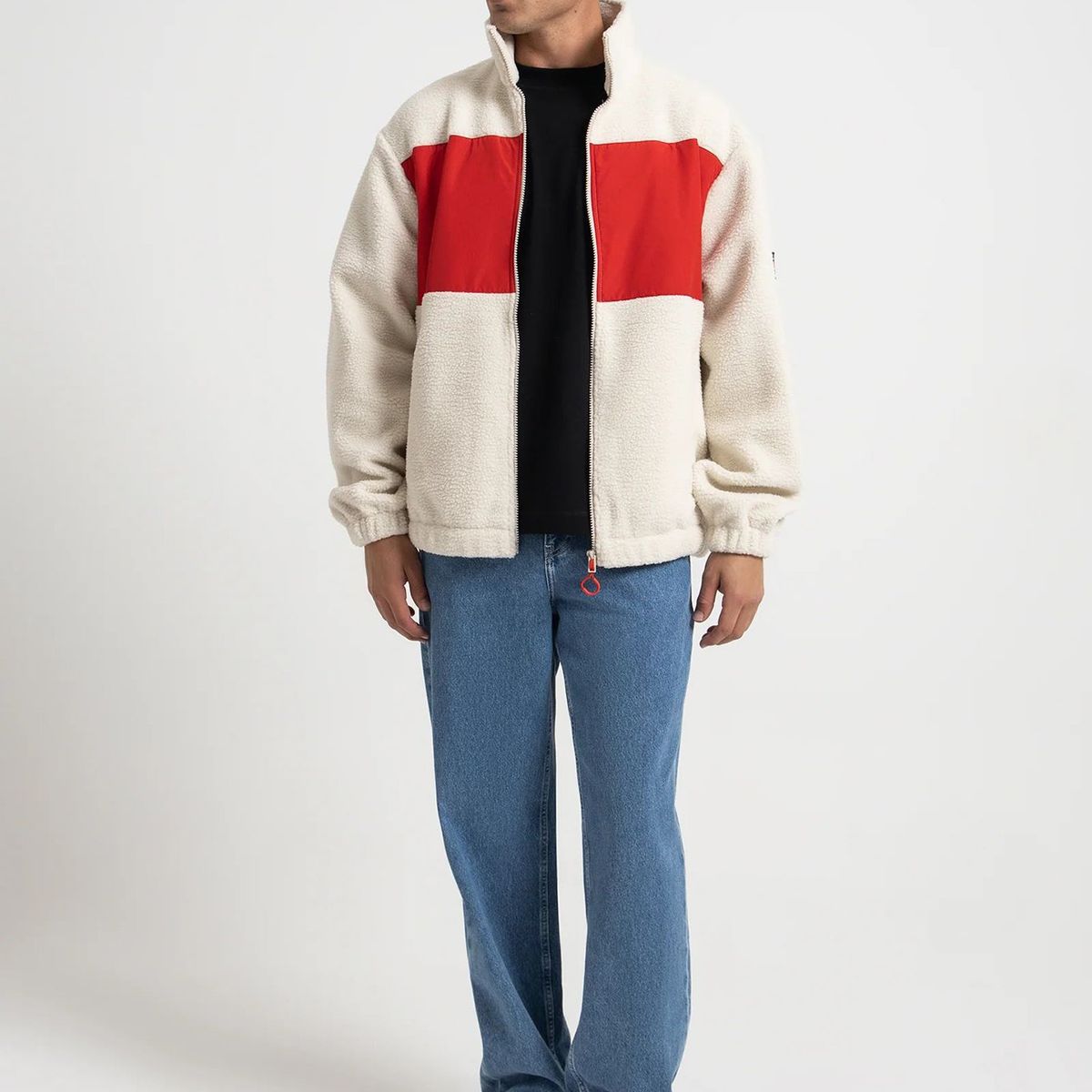 TOMMY HILFIGER - Chaqueta Relax Polar Beige Tommy Jeans