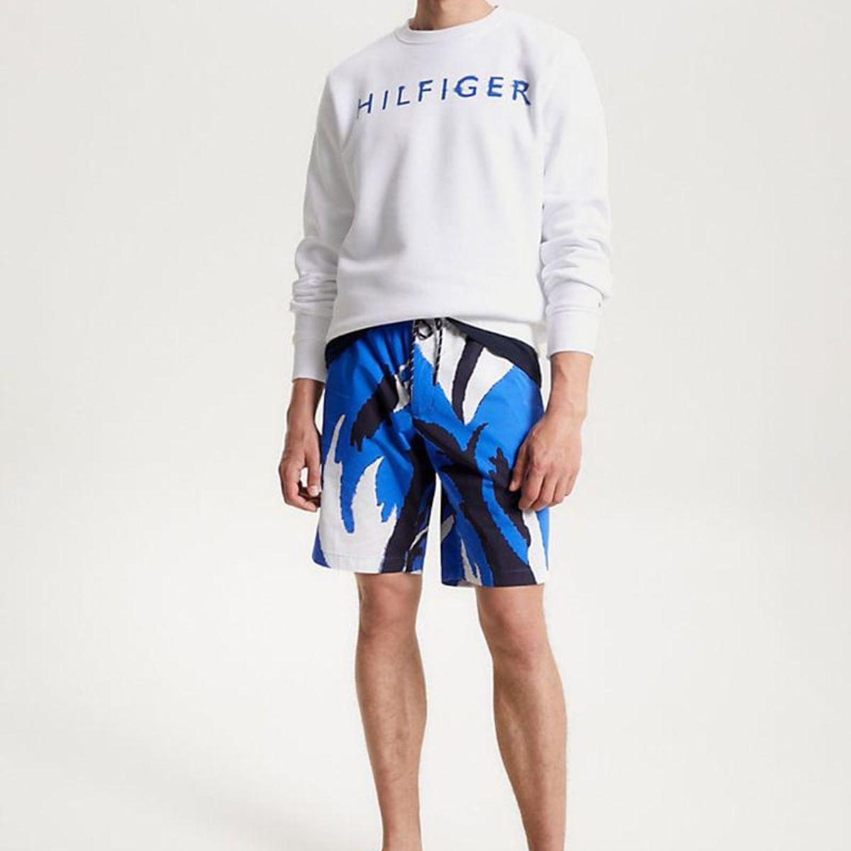 TOMMY HILFIGER - Polerón Con Logo Artístico Blanco Tommy Hilfiger