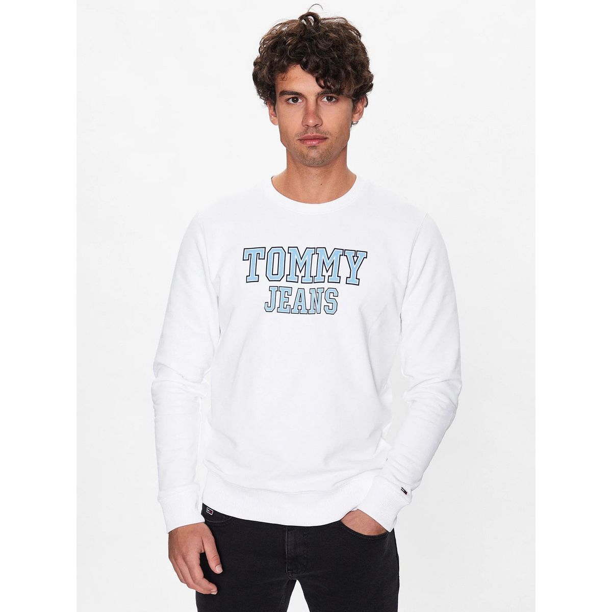 TOMMY HILFIGER - Polerón Regular Entry Graphic Blanco Tommy Jeans